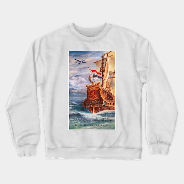 Vintage Travel Poster The Netherlands The Flying Dutchman Crewneck Sweatshirt by vintagetreasure